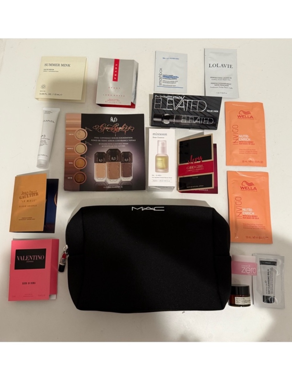 Luxury High End Beauty Skincare Samples Trial Size Bag Bundle with MAC Bag